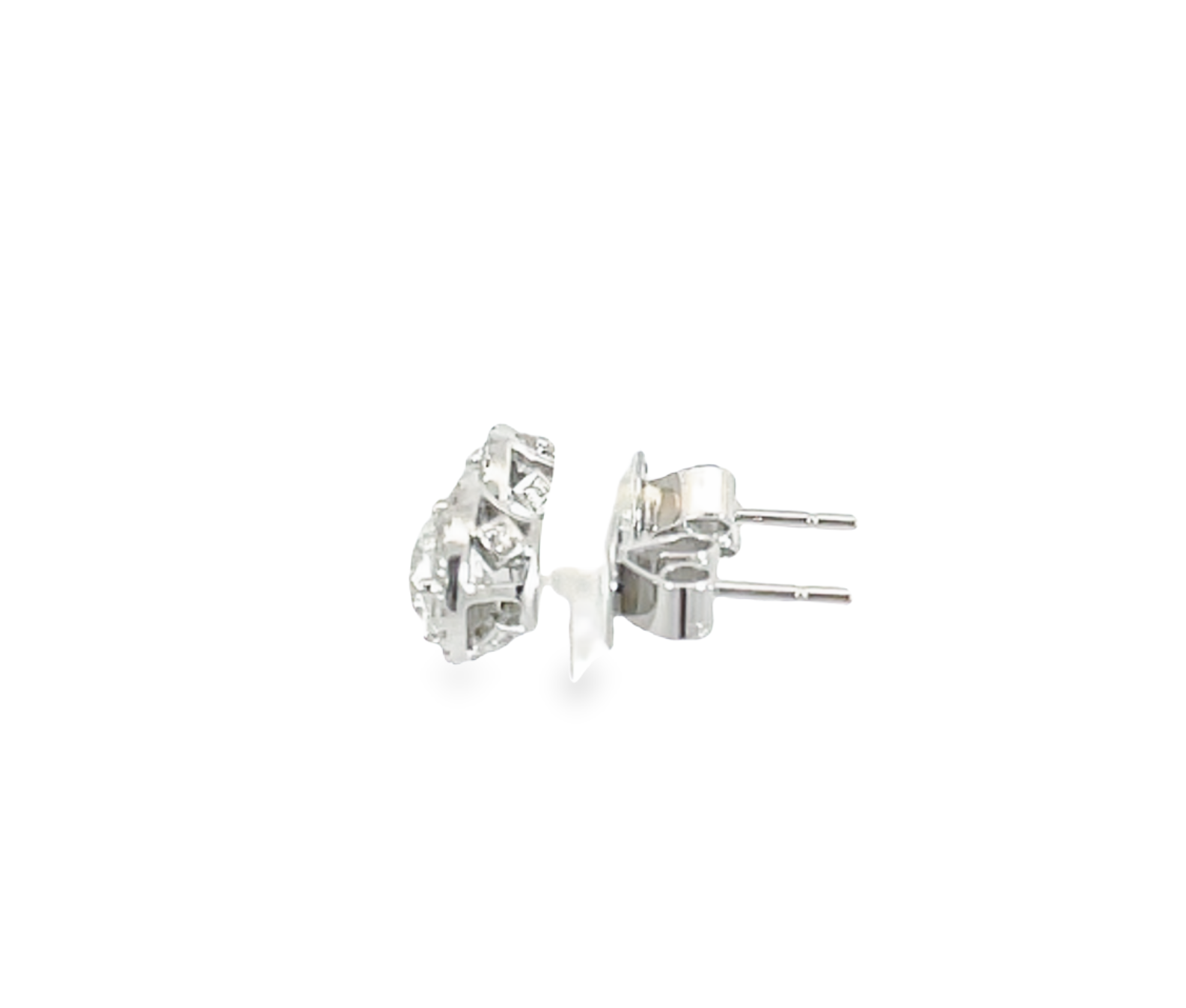 18K White Gold Natalie K. 1.20ctw Round Halo Diamond Studs