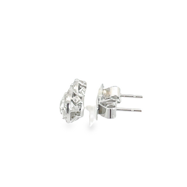 18K White Gold Natalie K. 1.20ctw Round Halo Diamond Studs