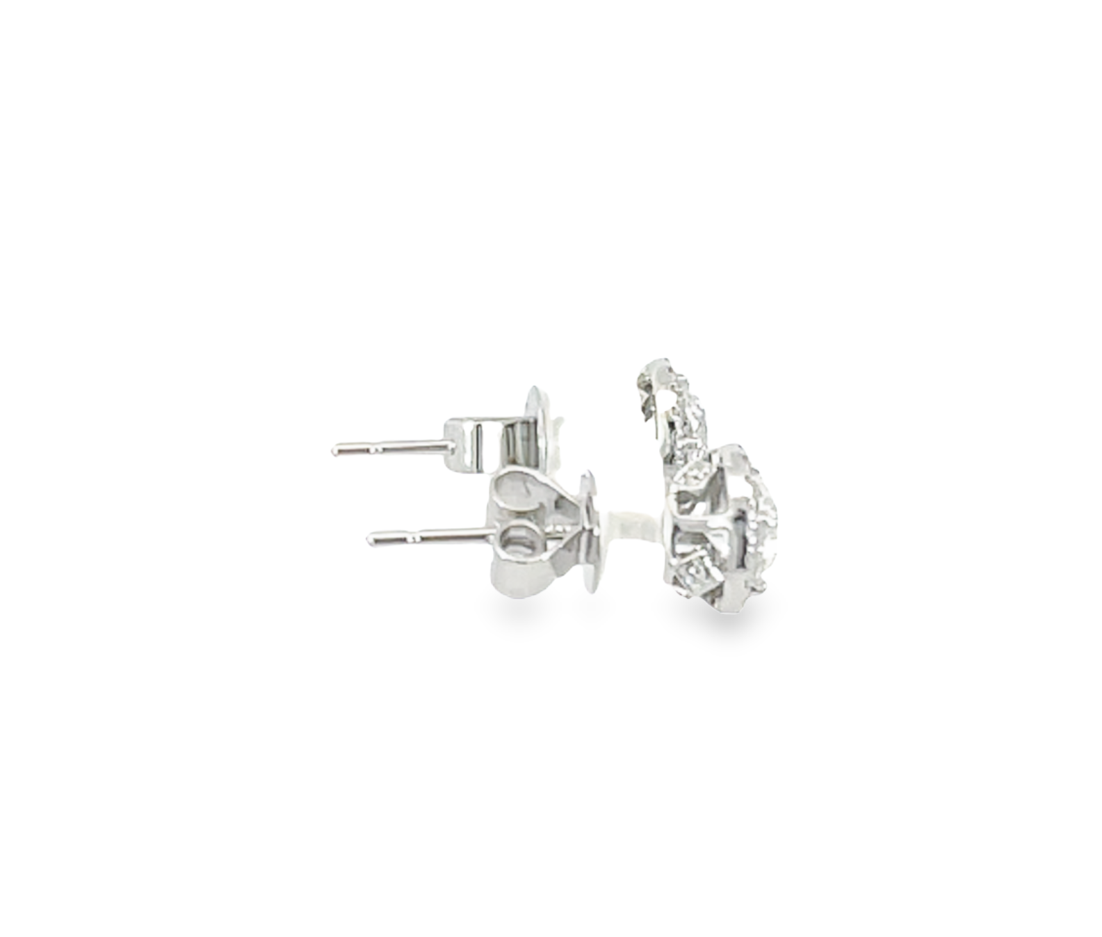 18K White Gold Natalie K. 1.20ctw Round Halo Diamond Studs