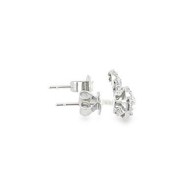 18K White Gold Natalie K. 1.20ctw Round Halo Diamond Studs