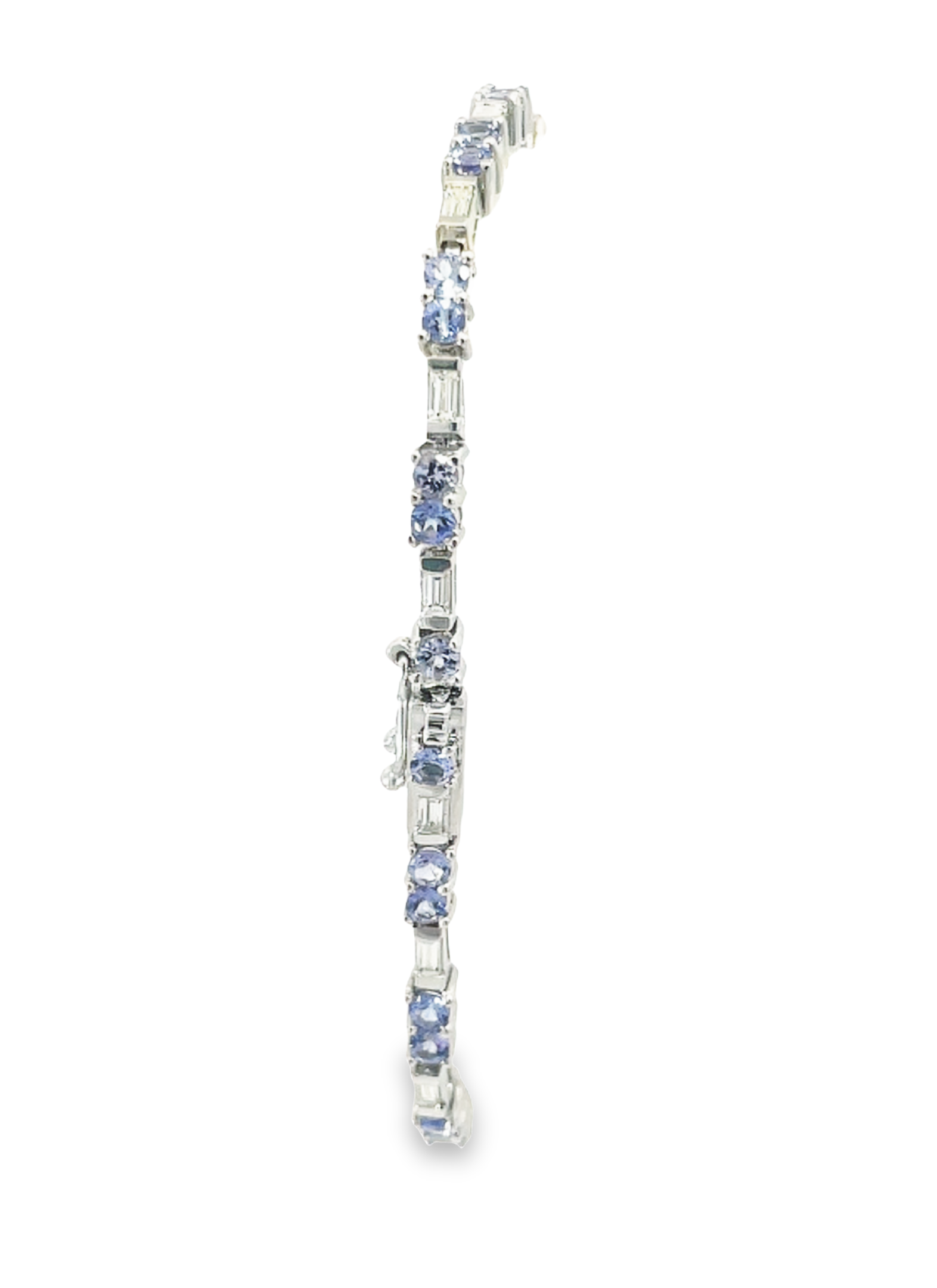 14K White Gold Bracelet 2.91 Tanzanite & 0.97 CTW Diamond