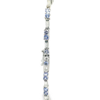 14K White Gold Bracelet 2.91 Tanzanite & 0.97 CTW Diamond