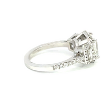 18KW Custom 2.70CT Asscher Cut Diamond Engagement Ring