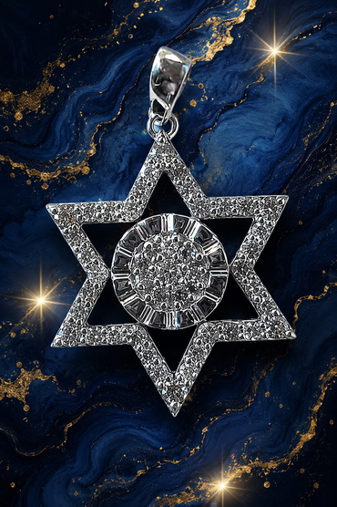Diamond Star of David Pendant