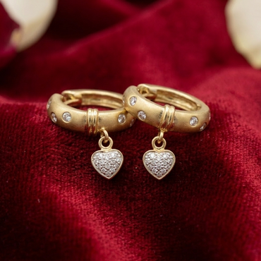 Starburst & Heart Drop Hoops