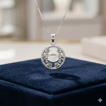 Silver Cancer Zodiac Crab Pendant