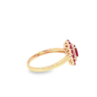 Rose Gold Ruby And Diamond Ring