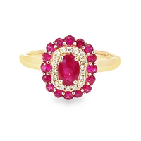 Rose Gold Ruby And Diamond Ring