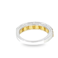 Yellow And White Diamond Halo Style Band