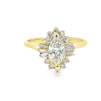 Vintage Style Marquise Engagement Ring