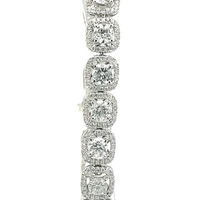 14KW 14.95CTW Diamond Halo Bracelet