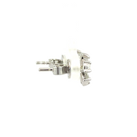 14KW Floral Shaped Pear Diamond Earrings