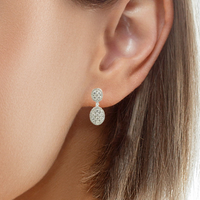 18K White Gold 2.74 CTW Diamond Dangle Earrings