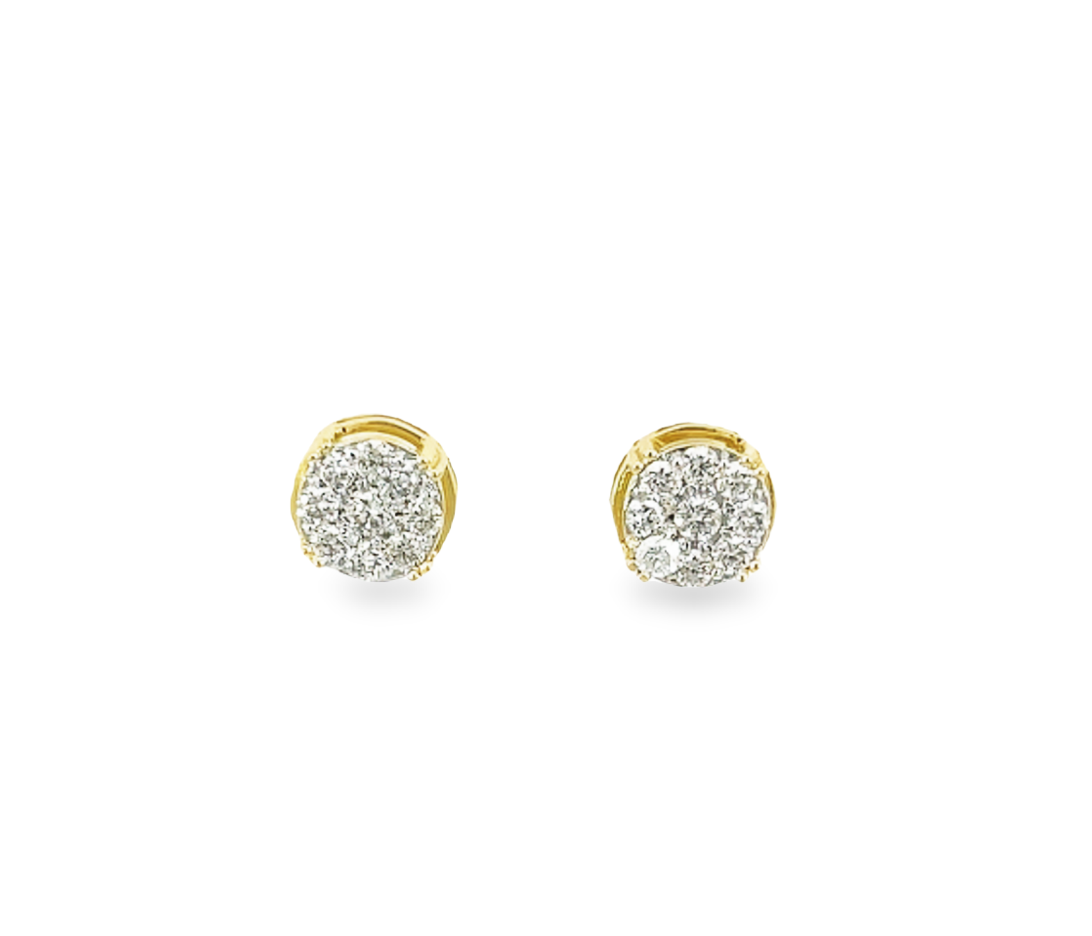 14K Yellow Gold .75CTW Diamond Earrings