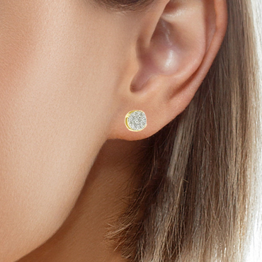 14K Yellow Gold .75CTW Diamond Earrings