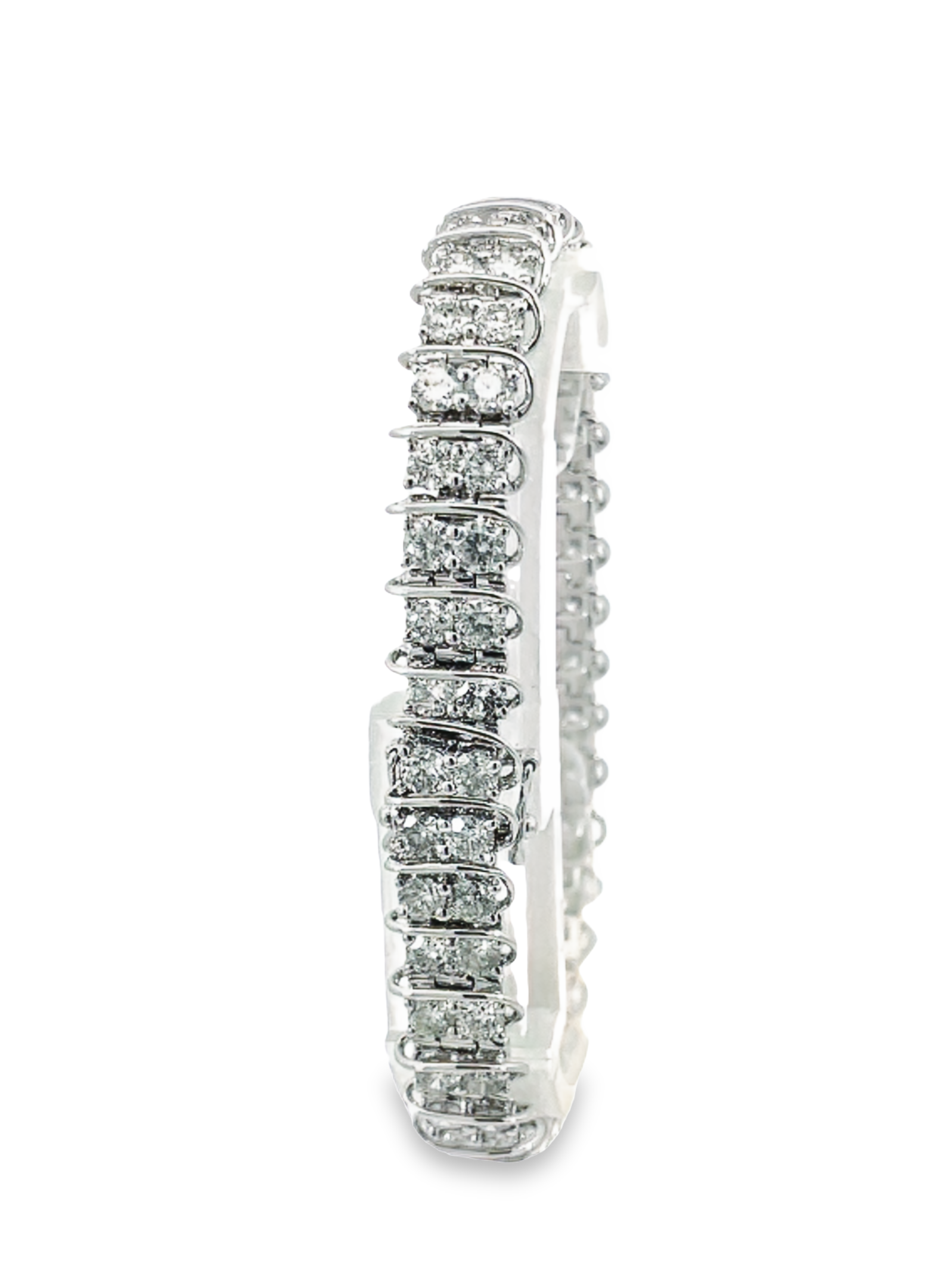 14K White Gold 10.27CTW Diamond Bracelet