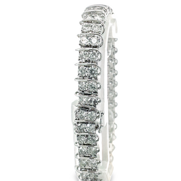 14K White Gold 10.27CTW Diamond Bracelet