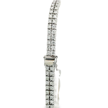 Platinum  4.00 CTW Diamond 2 Row Bracelet