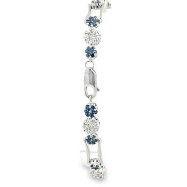 14KW 1.99CTW Diamond 2.34 CTW Sapphire Bracelet