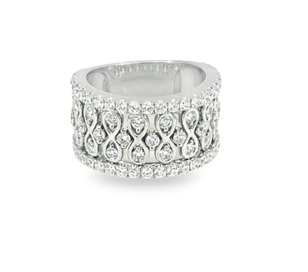 18K White Gold Diamond Band 1.677CTW