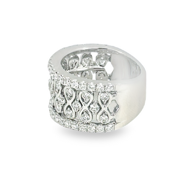 18K White Gold Diamond Band 1.677CTW