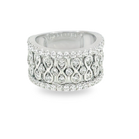 18K White Gold Diamond Band 1.677CTW