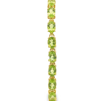 14K Yellow Gold 7 Inch Peridot Bracelet