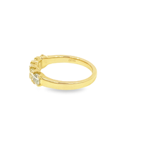 Custom Made 1.37ctw Yellow Cushion Cut Diamond Band