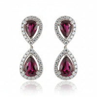 Ruby and Diamond Gold Earring