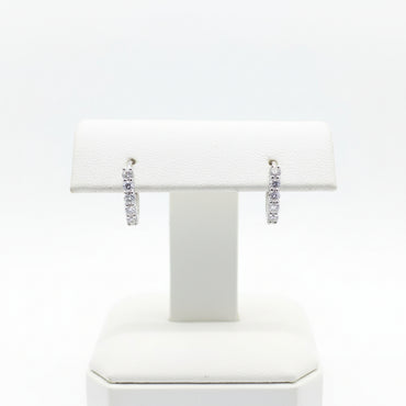 Diamond Huggie Hoop