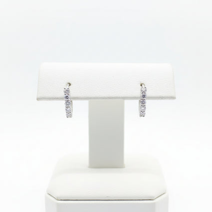 Diamond Huggie Hoop