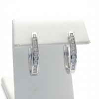 Channel Set Hoop Earrings