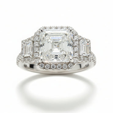 Asscher Cut Diamond Engagement Ring