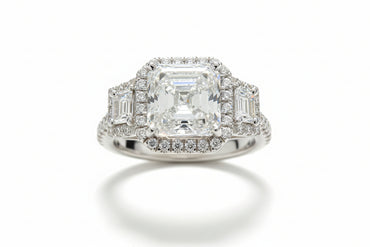 Asscher Cut Diamond Engagement Ring