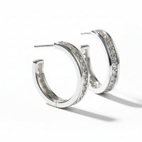 C-Hoop Diamond Earring