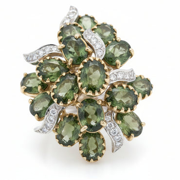 Tourmaline and Diamond ring