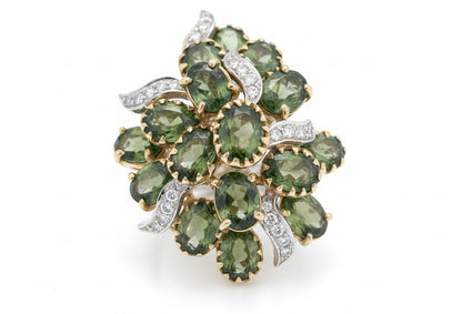 Tourmaline and Diamond ring