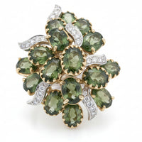 Tourmaline and Diamond ring