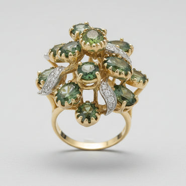 Tourmaline and Diamond ring