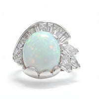 opal and diamond ring