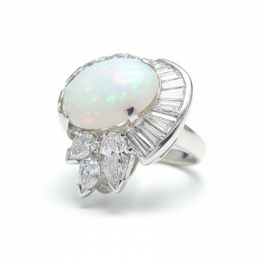 opal and diamond ring