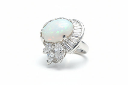 opal and diamond ring