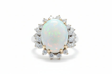 Opal Halo Ring
