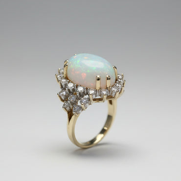 Opal Halo Ring