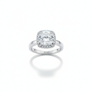 Dainty Diamond Halo Ring