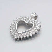 Open Diamond Heart Pendant