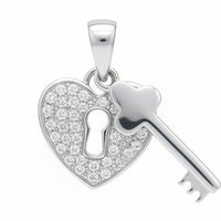 Heart Lock & Key Pendant