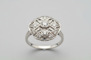 Platinum .53ctw Diamond Filigree Heirloom Ring
