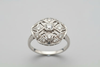 Platinum .53ctw Diamond Filigree Heirloom Ring