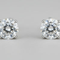 14K White Gold 1.00 CTW Round Brilliant Diamond Stud Earrings
